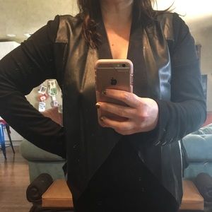 Black vegan leather jacket size XL